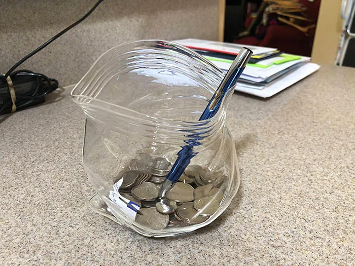 This Jar Is Shaped To Look Like A Ziplock Bag