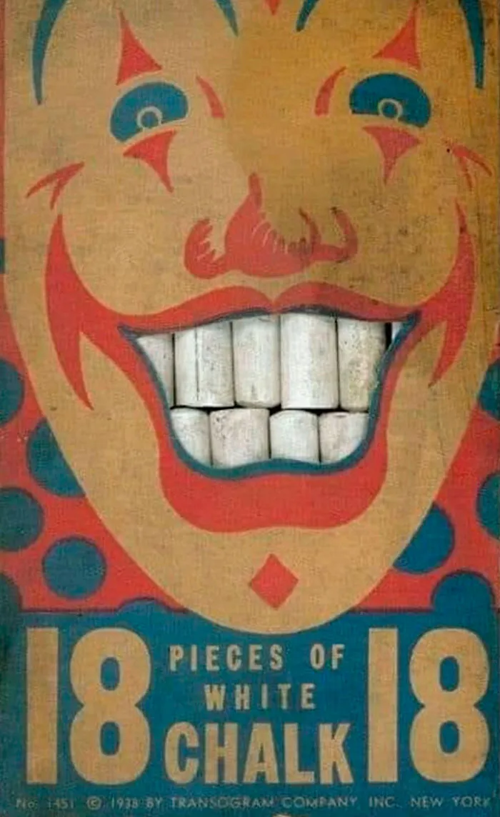 Este envase de tiza vintage...