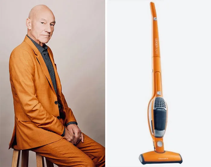Esta tuitera pone a Sir Patrick Stewart junto a aspiradoras a juego con él, y es tan divertido como acertado (14 fotos)