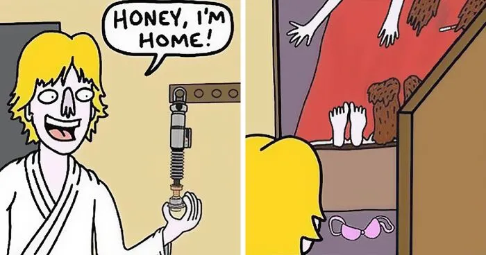 30 Funny Comics For Those With A Darker Sense Of Humor By "Deliberately Buried Comics"