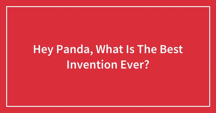 Hey Panda, What Is The Best Invention Ever?