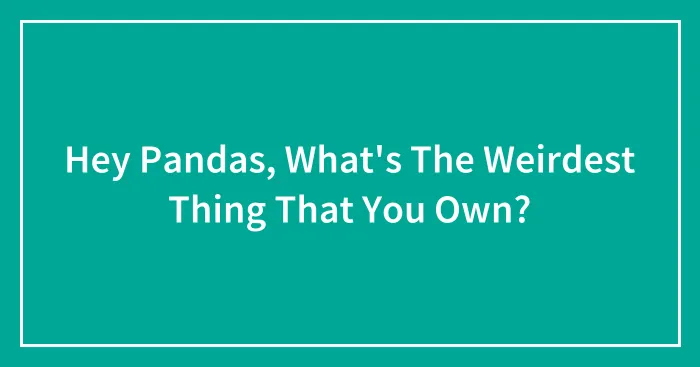 Hey Pandas, What's The Weirdest Thing That You Own? (Closed)
