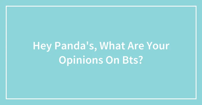 Hey Panda's, What Are Your Opinions On Bts?