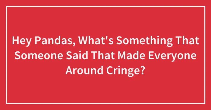 Hey Pandas, What's Something That Someone Said That Made Everyone Around Cringe? (Closed)