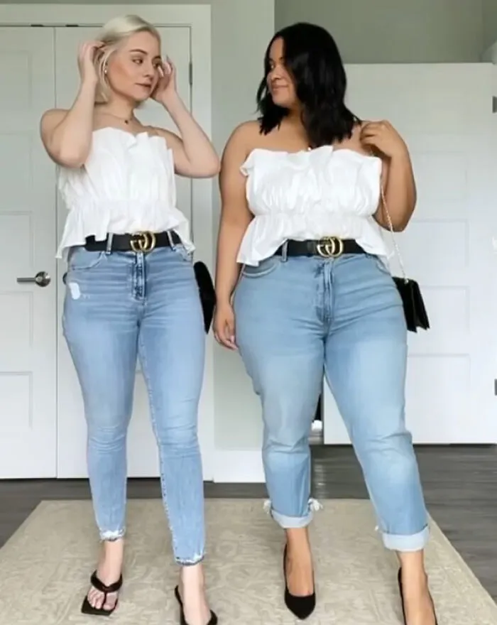 2 Amigas muestran cómo les queda la misma ropa en sus distintos tipos de cuerpo (30 nuevas fotos)