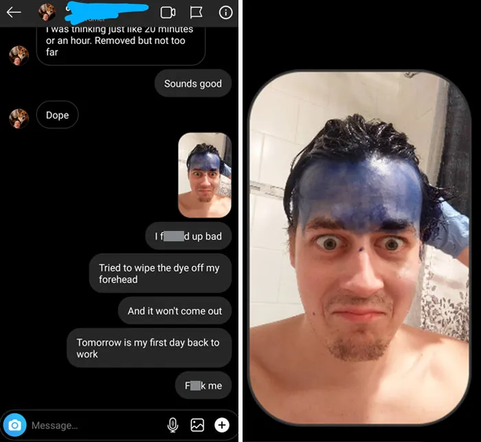 Today I Learned That Hair Dye Smudges