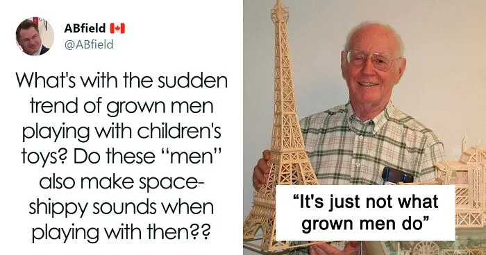 Guy Mocks Men Playing With Children's Toys - Faces An Instant Shutdown
