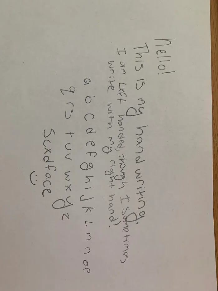 Here’s My Handwriting!