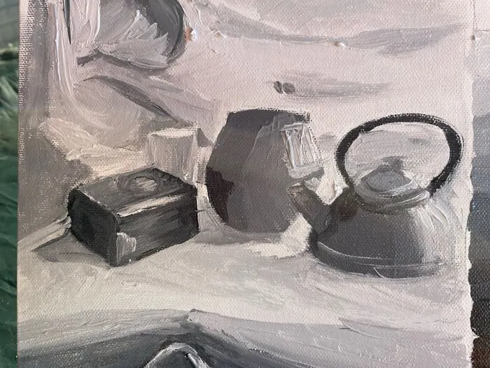 Learning To Use Oil Paint For The First Time After Completing A Course On Understanding Colour