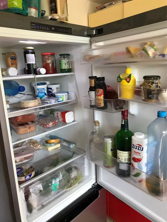 Fridge In Romania. Always Have Homemade Țuica In It! And I'm Native French