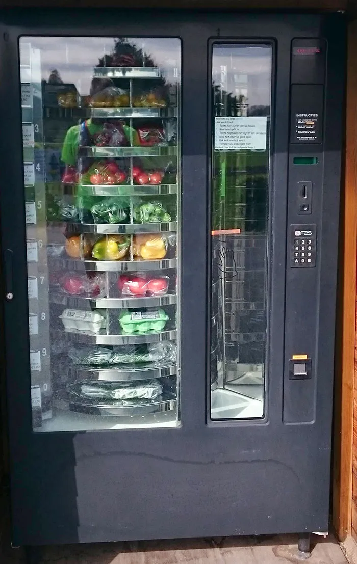 A Vegetable Vending Machine Near My Hometown In The Netherlands