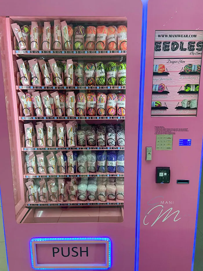 Found This Yarn / Crochet Hook Vending Machine At The Mall Today. Because You Never Know When You Might Need An Emergency Ball Of Yarn