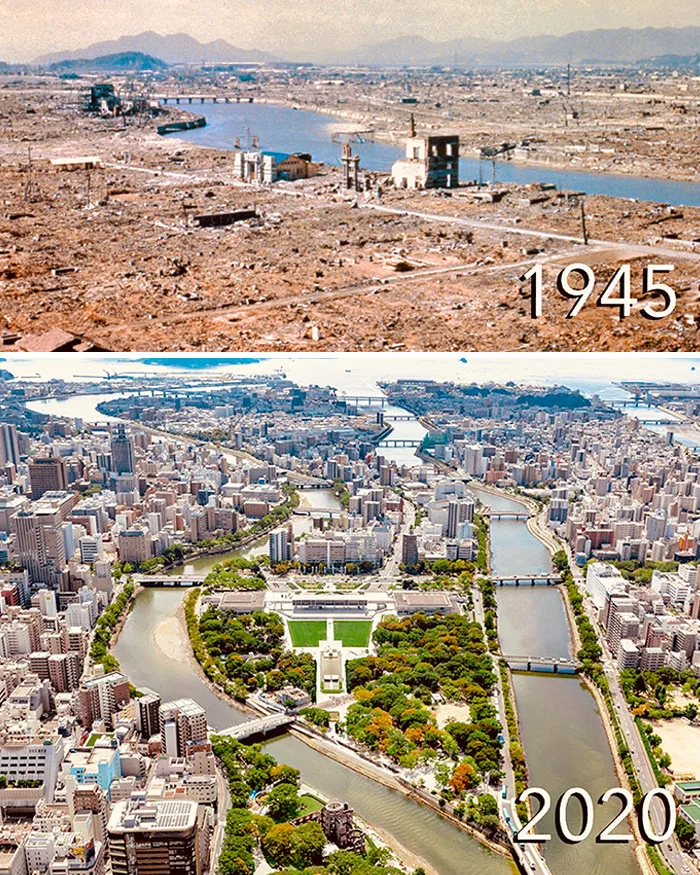Hiroshima, antes de ser borrada del mapa y menos de una vida después