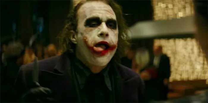 In The Dark Knight (2008), Joker Is Constantly Licking His Lips. This Is Actually Because Of The Prosthetic Scars That Heath Ledger Wore. They Kept Falling Off, So Heath Would Lick His Lips To Keep Them In Place. Gradually, It Became A Part Of The Joker’s Character