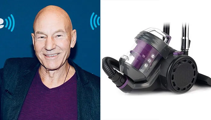 Esta tuitera pone a Sir Patrick Stewart junto a aspiradoras a juego con él, y es tan divertido como acertado (14 fotos)