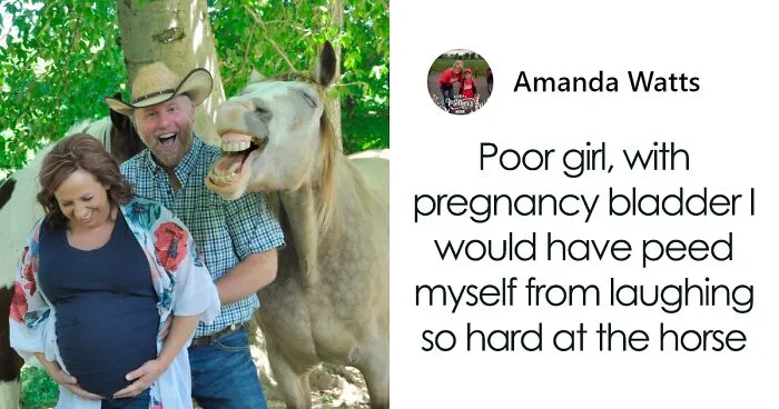 Hilarious Horse Photobombs Maternity Photo Shoot With Infectious Smile, Goes Viral