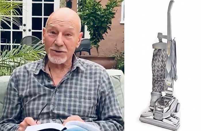 Esta tuitera pone a Sir Patrick Stewart junto a aspiradoras a juego con él, y es tan divertido como acertado (14 fotos)