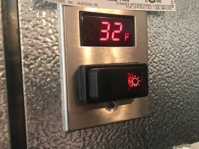 We’re At Kate’s Ice Cream In Ne Portland. This Walk-In Freezer Is Supposed To Sit At Temperatures Around -10