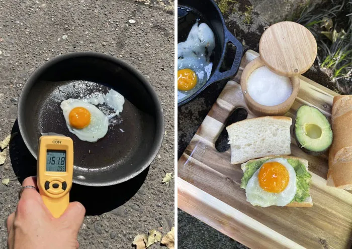Final Results To The Egg-Speriment: 45 Minute Slow Cook.. Added The Egg To Avocado Toast. Fire Did Not End Up Eating But It Sure Looked Tasty!