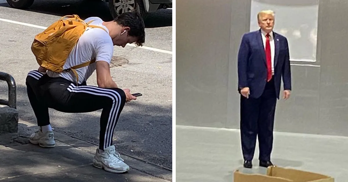 40 Fotos de personas en posturas muy raras en público, recogidas en esta cuenta de Instagram