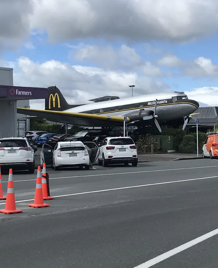This McDonald's In New Zealand Has A Decommissioned Plane You Can Dine In