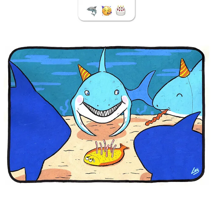 People On The Internet Have Sent Me Random Emoji Combinations And I Made Illustrations Out Of Them (34 Pics)
