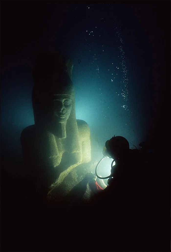After 2300 Years Underwater, A Cache Of Ancient Relics Have Been Rediscovered Off The Coast Of Thonis-Heraclion In Egypt. They’ve Been Waiting, Watching