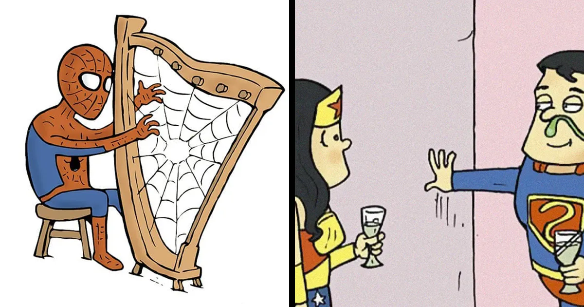 Este dibujante muestra lo que hacen los superhéroes en su tiempo libre sin decir una palabra (30 nuevos cómics)