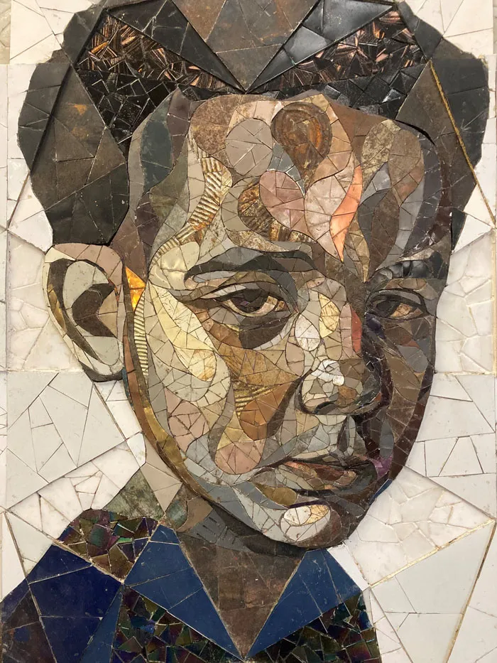 British Artist Crafts 19 Mosaic Portraits Of Real People Using Metal Scraps Found In Streets And Junkyards