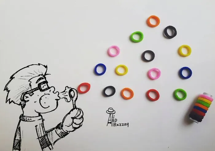 My 40 Interactive Illustrations That Incorporate Everyday Items