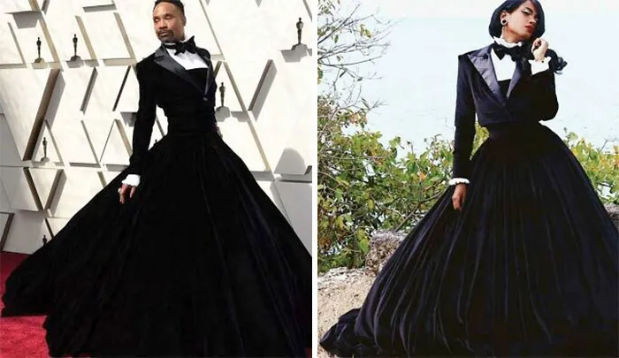 Hice el vestido esmoquin que usó Billy Porter en los Oscar (diseño propio) 
