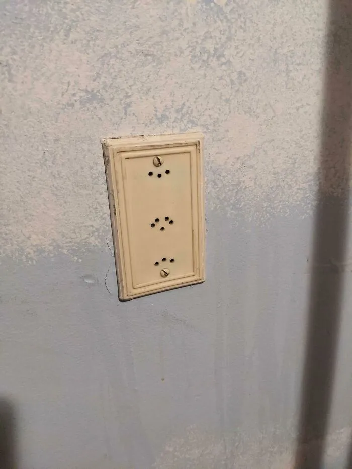 My House (Built In The Mid 70's) Has One Of These In Almost Every Room. Same Size As A Switch Plate, With Copper Wire Strung To The Eleven Sockets