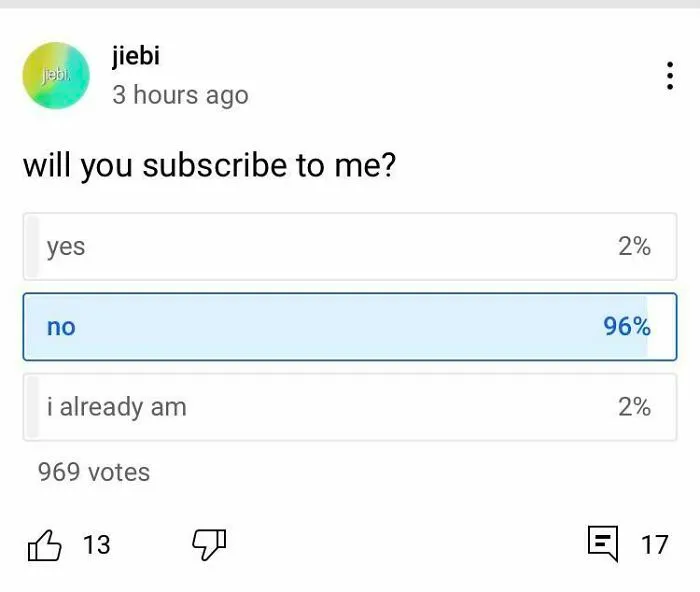 This Channel That Always Asked Stuff Like This And Never Gets Positive Responses