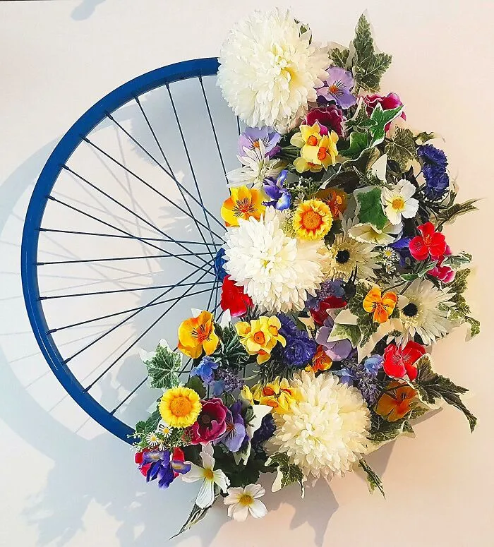 Upcycled Bicycle Wheel 