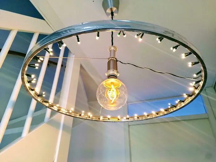 Something I Made From Old Bicycle Parts And Christmas Lights