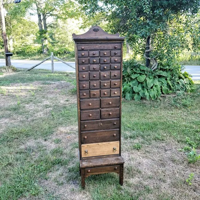 "To Miss J.g.k., To Whom This Cabinet Is Cheerfully Given, Hoping That She May Enjoy It As I Have Making It For Her. G.j.c Sept 14, 1926," From A Note Written In Pencil On The Bottom Of This Cabinet I Brought Home Today (Ma/Nh)