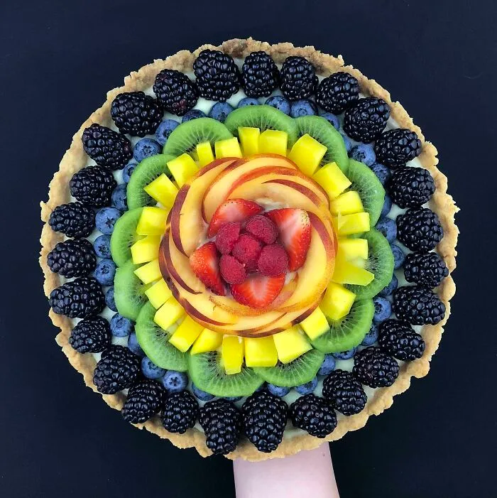 Homemade Rainbow Fruit Tart