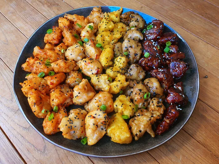 Pollo crujiente casero de 5 colores