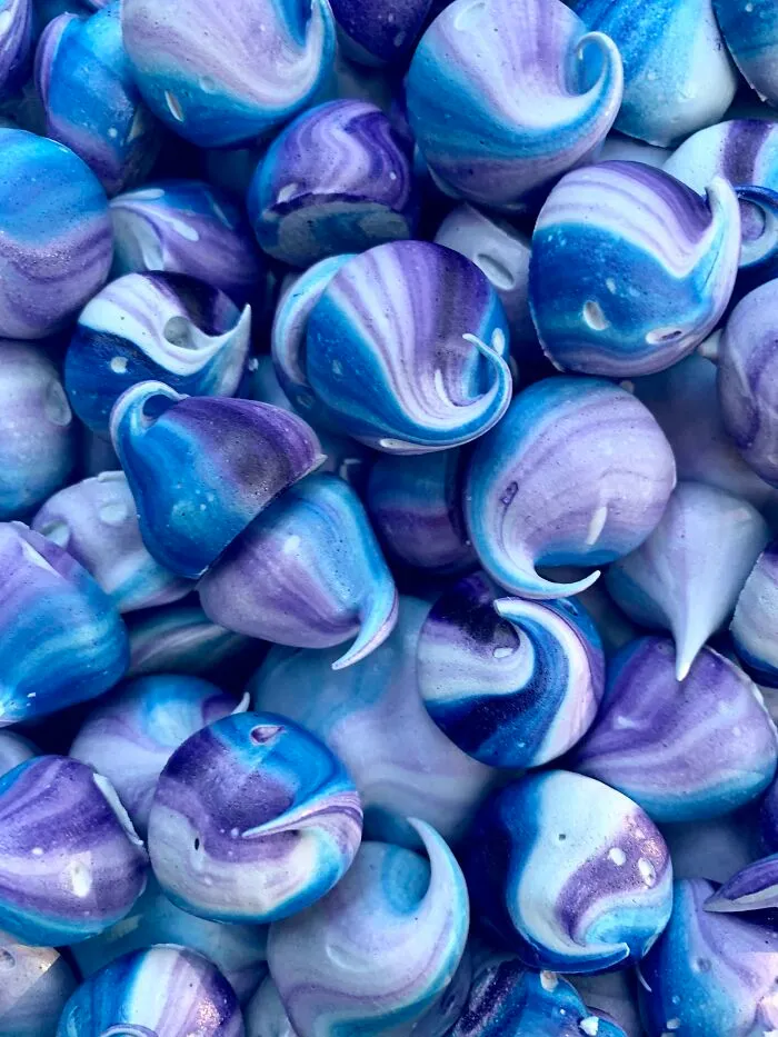 Homemade Blueberry Meringue Drops