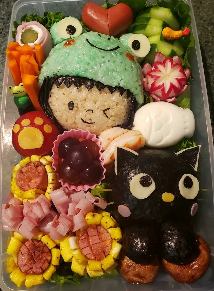 Caja Bento casera de mi gato y yo