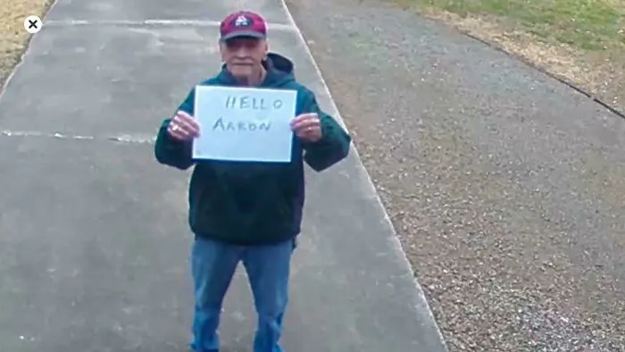 My Grandpa Mac, 92 Years Old, Just Got New Security Cameras Around His House. He Has My Cousin, Aaron, And I On The Online Login (He’s Not Too Computer Savvy) So We Can See What’s Going On. He Sends Us Random Messages Through The Cameras