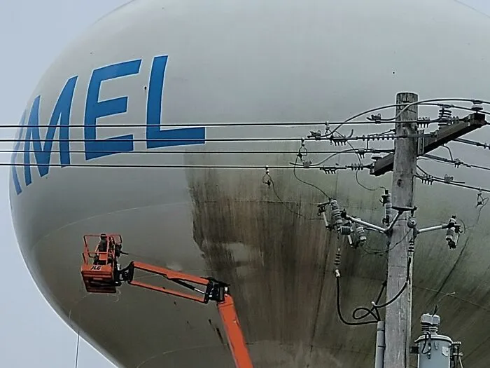 Saw This Water Tower Getting The Pressure Washing Treatment. I Watched Longer Than I Care To Admit