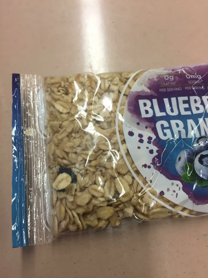 My "Blueberry Granola" Came With One F***ing Blueberry. Now Ur Thinking, Well It Says "Blueberry" Which Is Singular, The Ingredients Say "Blueberries" Which Implies That There Is More Than One Blueberry In The Bag. I've Been Robbed