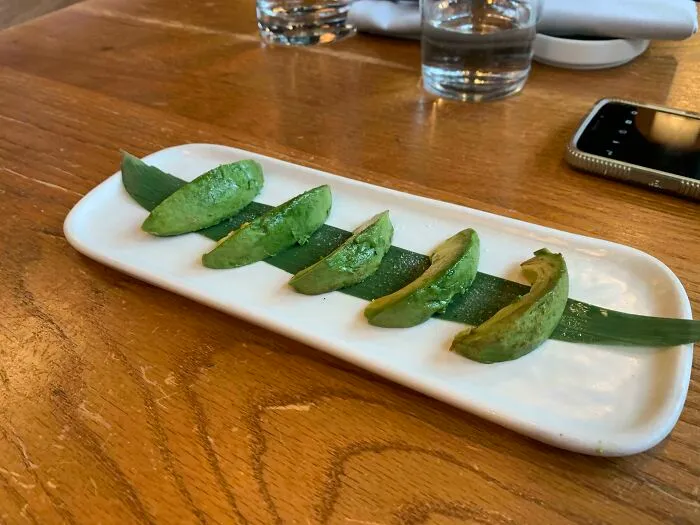 Ten Dollar Avocado Nigiri At Sushi Restaurant