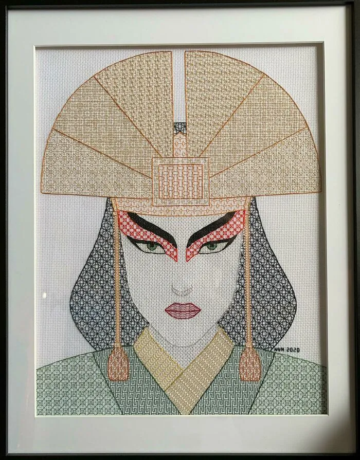 I Made Blackwork Kyoshi For My Best Friend! (Self-Drafted)