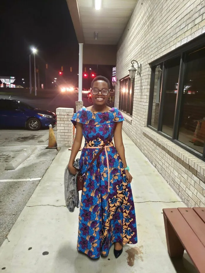 This Is A Prom Dress My Aunt From Nigeria Made For Me Back In 2019. We Designed It Based On Two Different Dresses. The Pattern Of The Fabric Is My Favorite Part! (No Pattern)