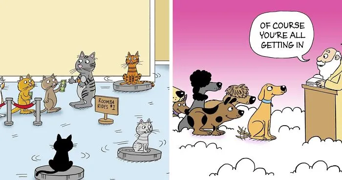 30 Comics That Tell The Joke In A Single Panel Made By This Artist