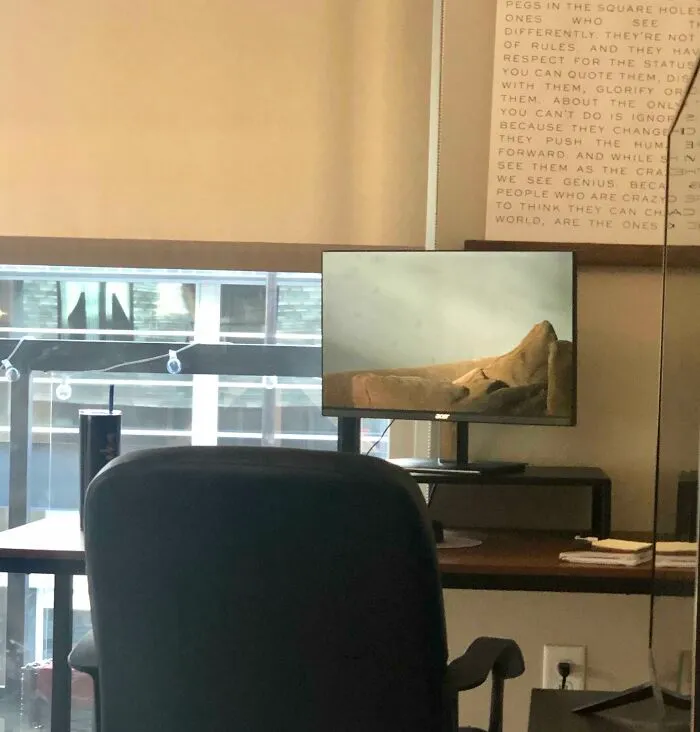 Thought This Was A Desktop Background But It’s Just A Reflection Of Our Couch