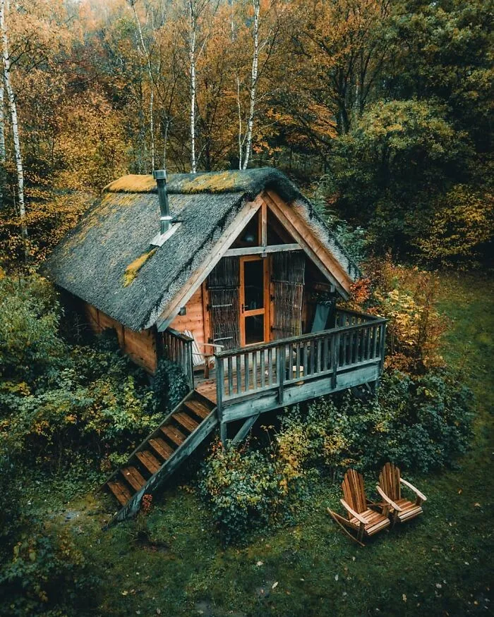Esta cabaña en Bélgica