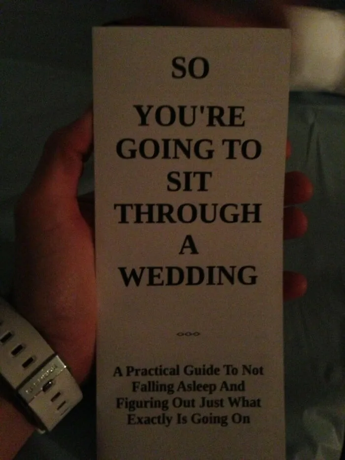 So I'm At My Friends Wedding, She Did A Superb Job On The Programs